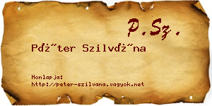 Péter Szilvána névjegykártya