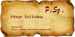 Péter Szilvána névjegykártya
